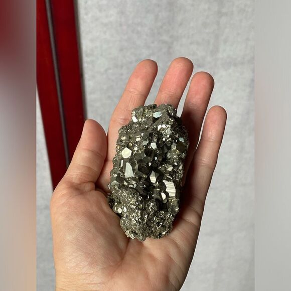 Pyrite Natrual Stone From Peru (10 oz.) Beautiful Gold Colored Specimen - Picture 11 of 13